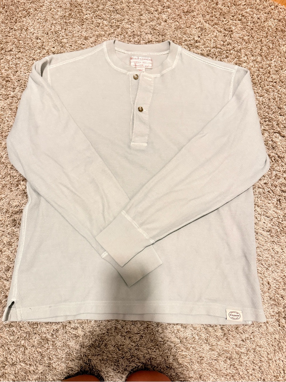 FILSON Light Sage Henley Thermal Top